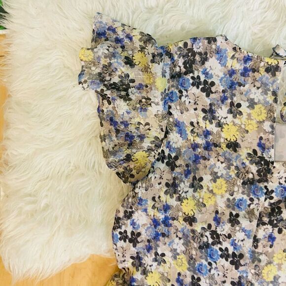 Lucky Brand floral short sleeve casual cite modest blouse plus size 1X - Picture 11 of 13